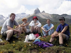 In front of the "Lobhörner", Bernese Oberland in July 2001
